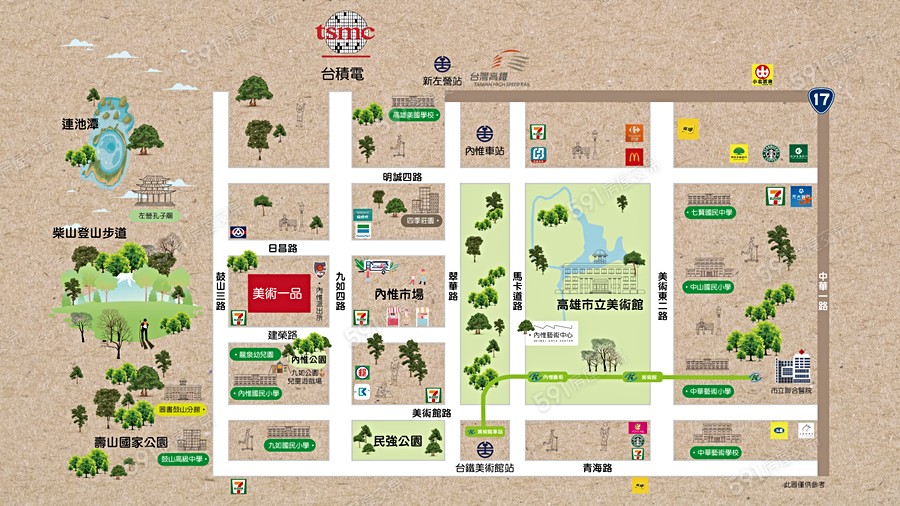 美術一品交通圖