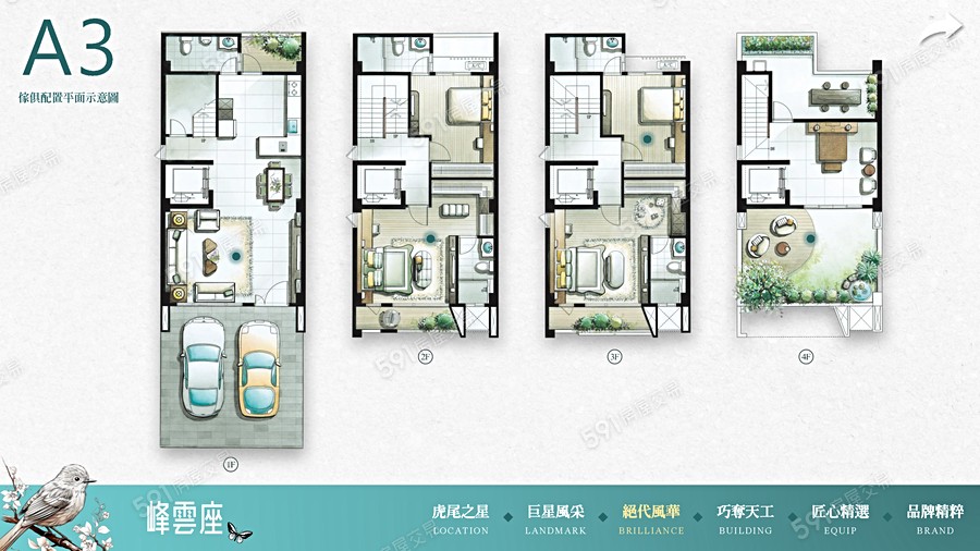 庭宇建設-峰雲座格局圖