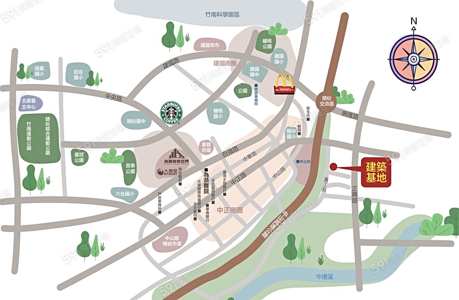 中正人文交通圖