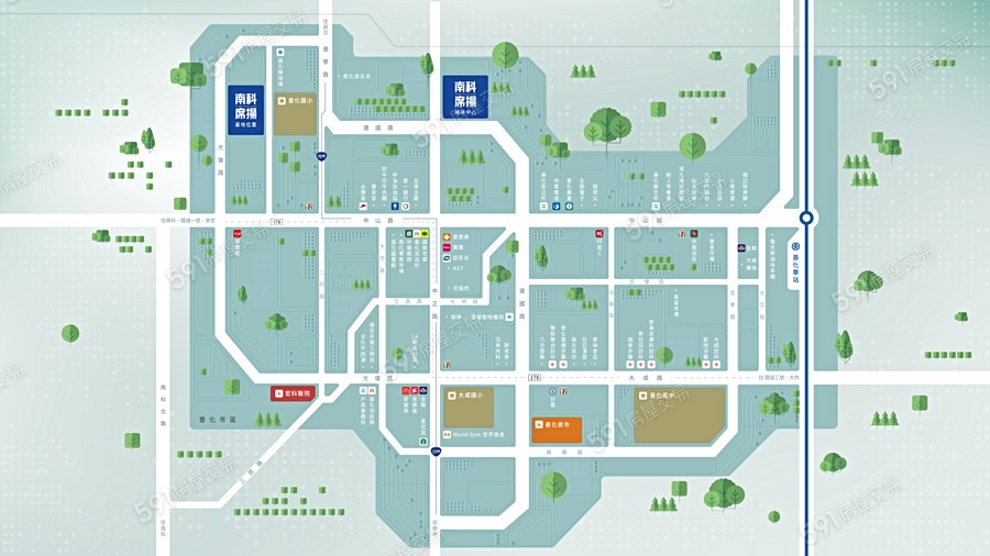 南科席揚交通圖