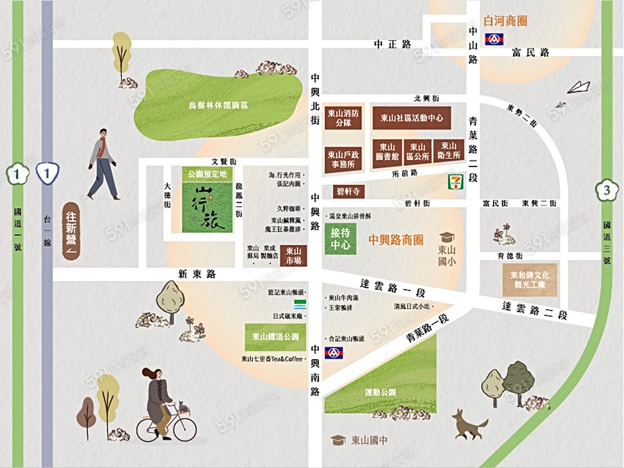 春禹山行旅交通圖