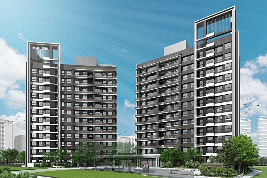 「新潤潤青」立面3D示意圖