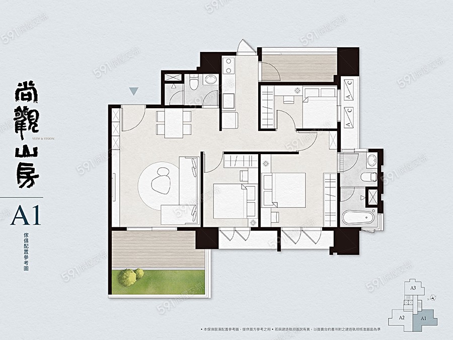 尚觀山房格局圖