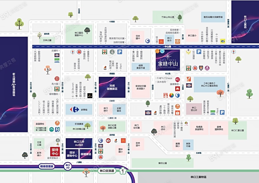 家睦中山交通圖