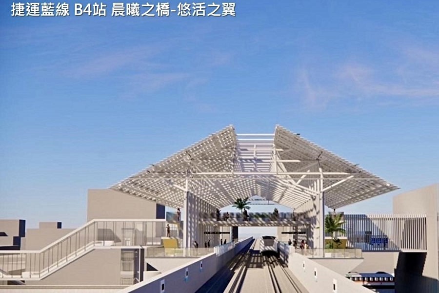沙鹿站初步設計圖。翻攝台中市交通局