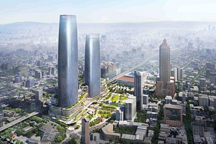 台北雙星。(圖/Taipei Twins,3D模擬示意圖)