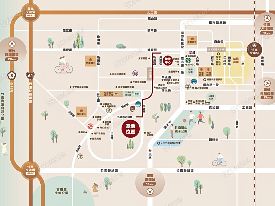 綠宴佳築12交通圖