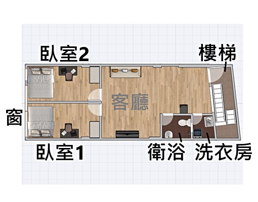 西門💥雙租補2房💥昆明街台水台電大客廳可寵 - Image 2