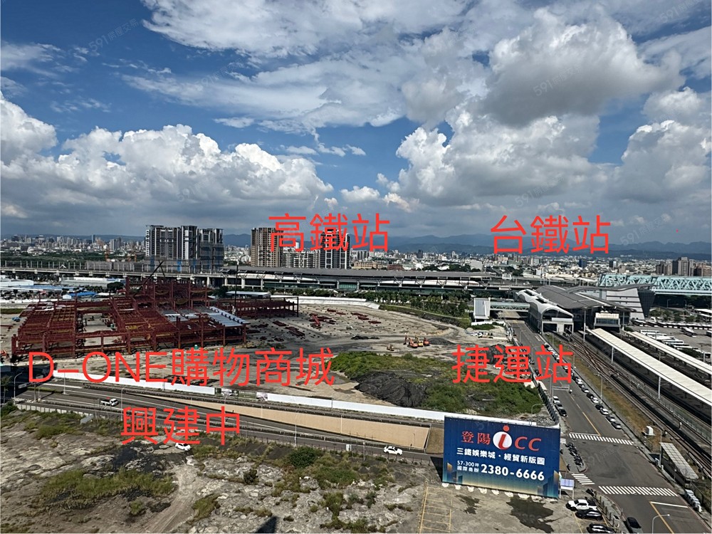 優越地理位置，交通路網方便，旁正興建台中市最大商城購物中心