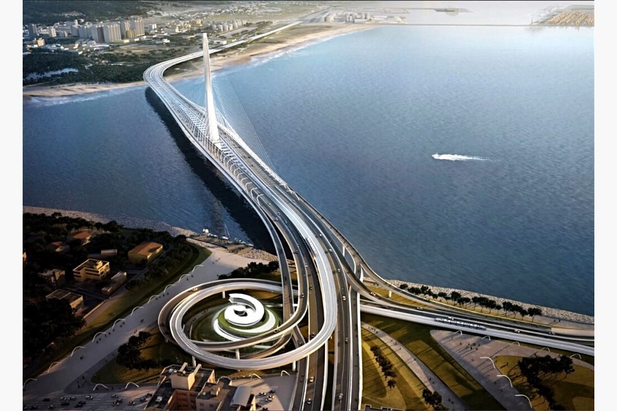 淡江大橋完工示意圖(圖/新北市政府提供)