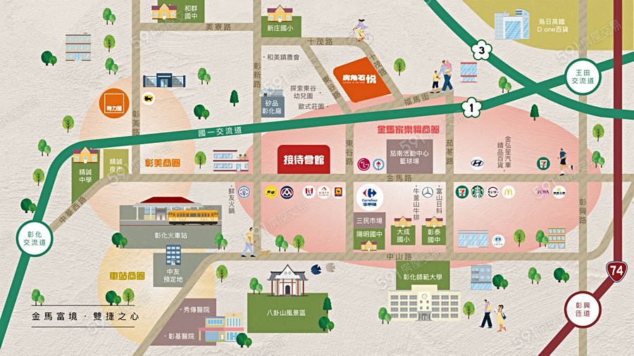 房角石悦交通圖