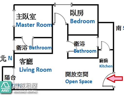 🎓K-house優質正兩房兩衛開窗平車-權威 - Image 3