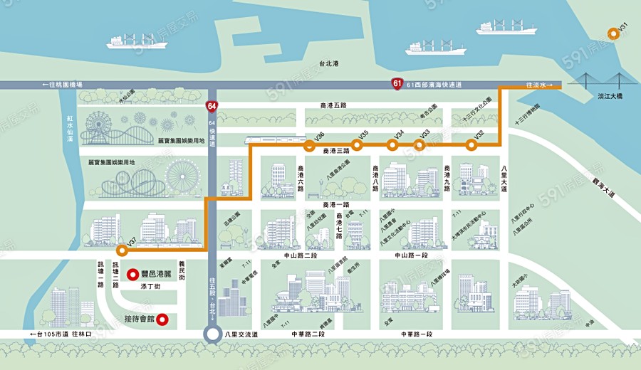 豐邑港麗交通圖