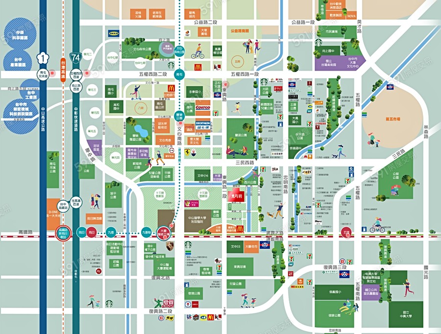 浩瀚光与玥交通圖