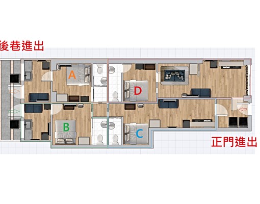信義全新裝修A💥雙租補1房1聽💥一樓免爬高 - Image 3