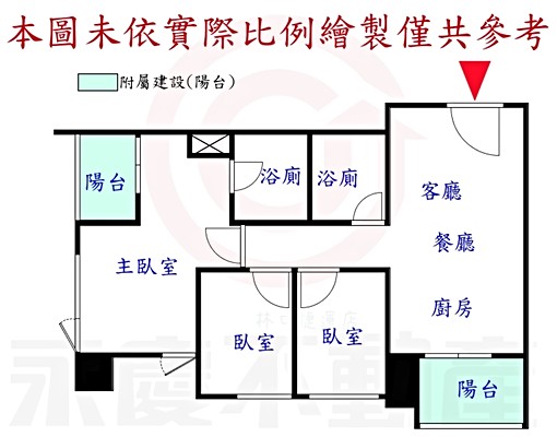 A9捷運三井Outlet｜双丰双卉靜謚3房平車 - Image 14