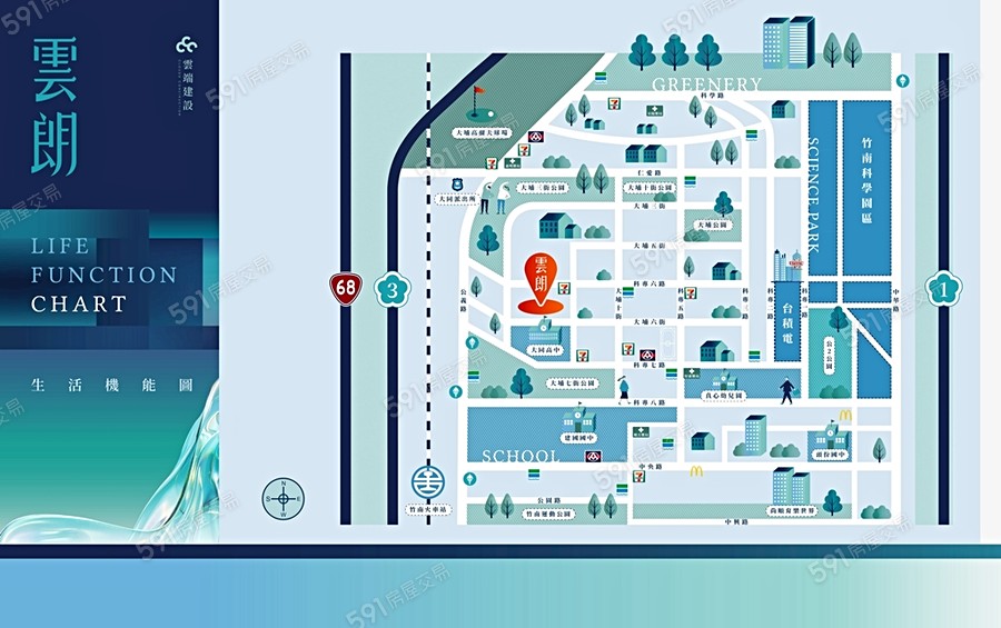 雲端雲朗交通圖