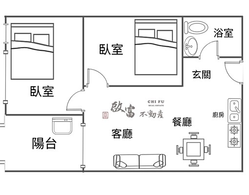 【添好運+成幸福】幸福成|朝南改格局方正二房+車位 - Image 2