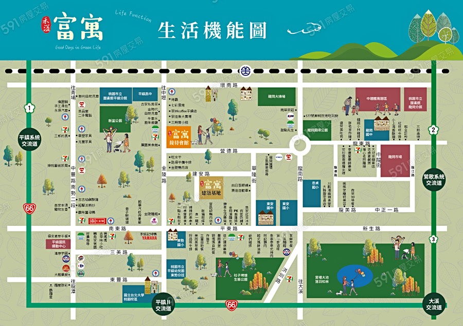 禾溢富寓交通圖