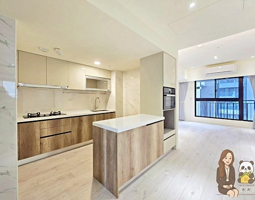 彤彤👑西屯區全新交屋仁山潮尚居全室木地板系統櫃美麗中島 - Image 1