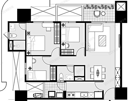 四平路/3房2廳2衛/理想住所💝傢俱齊全 - Image 14