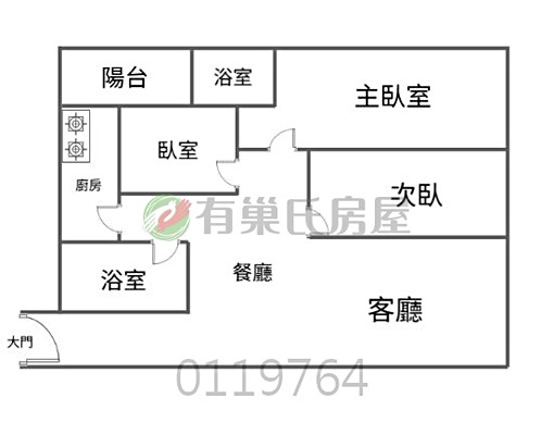 心公園全新方正3房(含管可補/入戶) - Image 12
