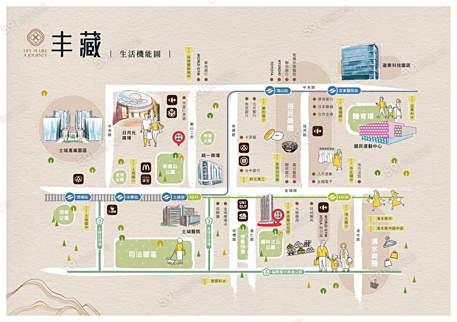 家泰嘉潤丰藏交通圖