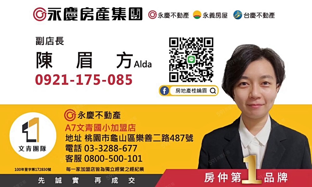 桂綸眉🌈禾悅花園🌈可換約｜低總價雙衛浴開窗3房車