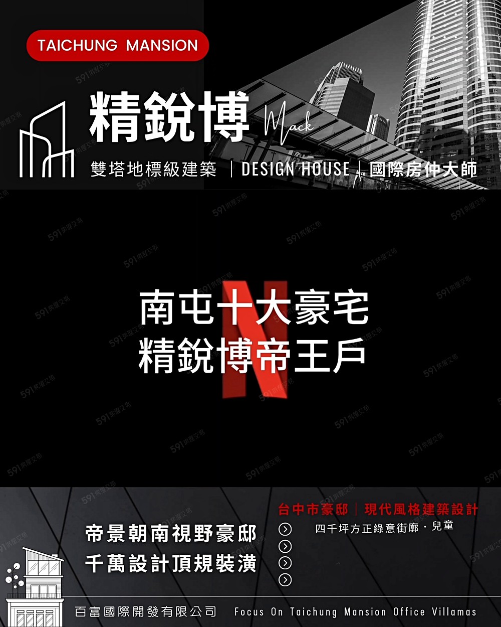 ▍精選南屯十大豪宅︱朝南景觀視野戶︱千萬裝潢雙平車